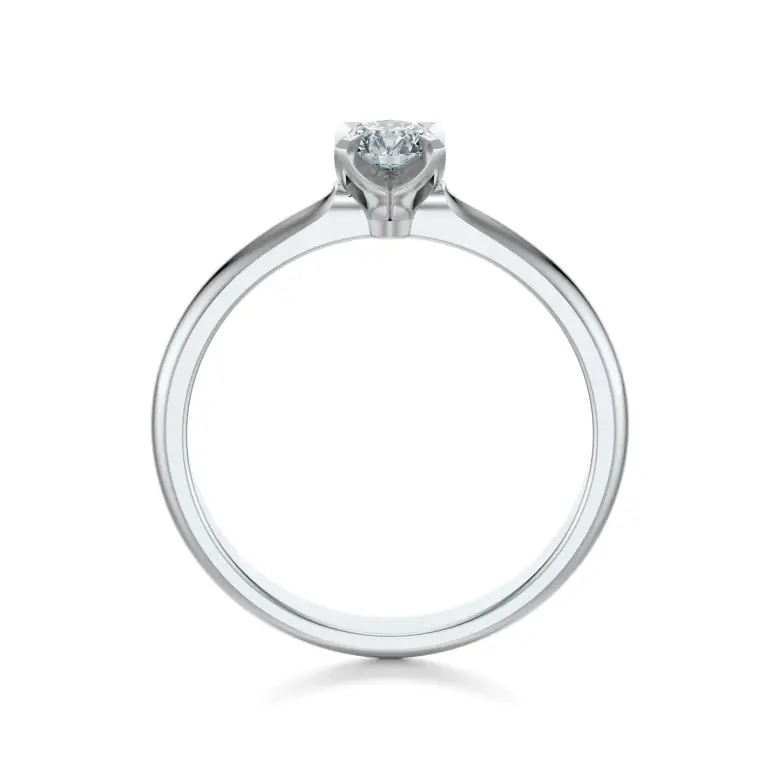 Pierścionek zaręczynowy białe złoto